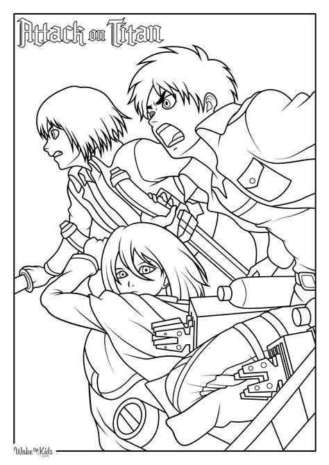 Attack On Titan Colouring Pages