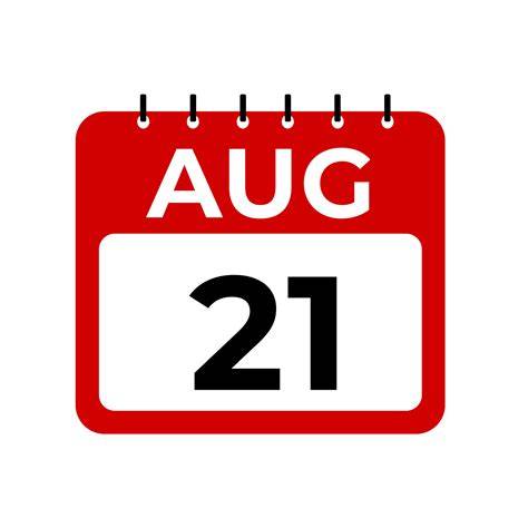 August 21st Calendar