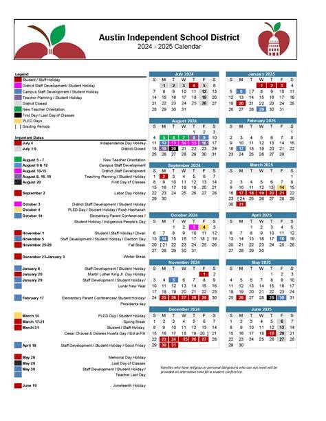 Austin Schools Calendar