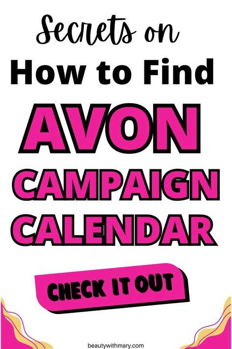 Avon Campaign Calendar 2024