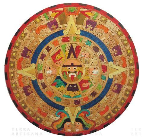 Aztec Calendar Colored