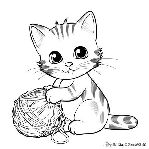 Baby Cat Coloring Page Easy
