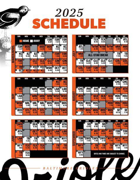 Baltimore Orioles Schedule 2025 Printable
