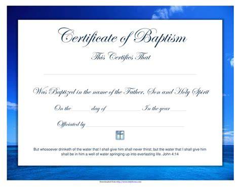 Baptism Certificates Free Printable