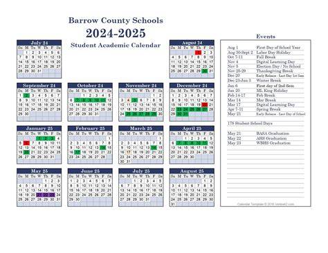 Barrow County Schools Calendar 24 25