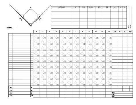 Baseball Scoresheet Printable