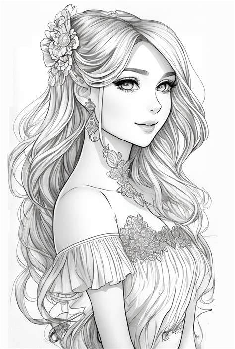 Beautiful Girl Coloring Pages