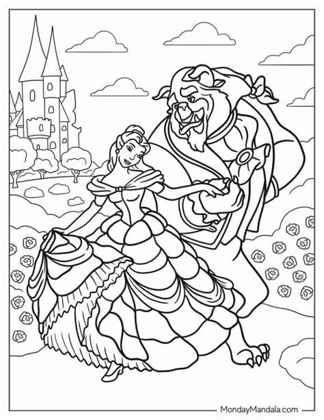 Beauty And The Beast Coloring Pages Free