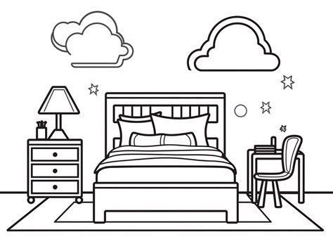Bedroom Coloring Pages