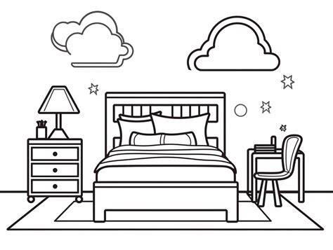 Bedroom Colouring Pages