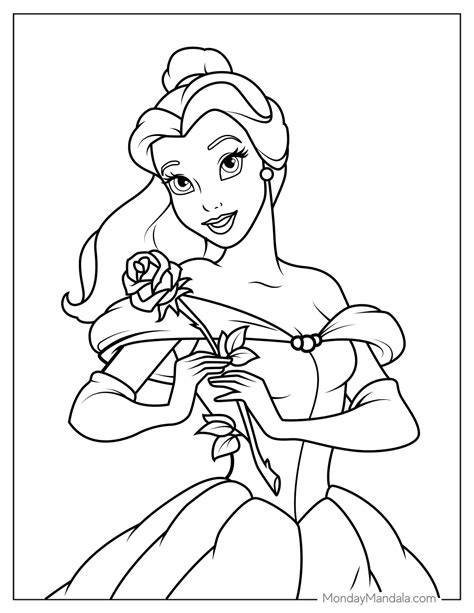 Belle Colouring Sheet