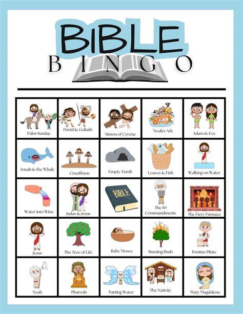 Bible Bingo Printable Pdf Free