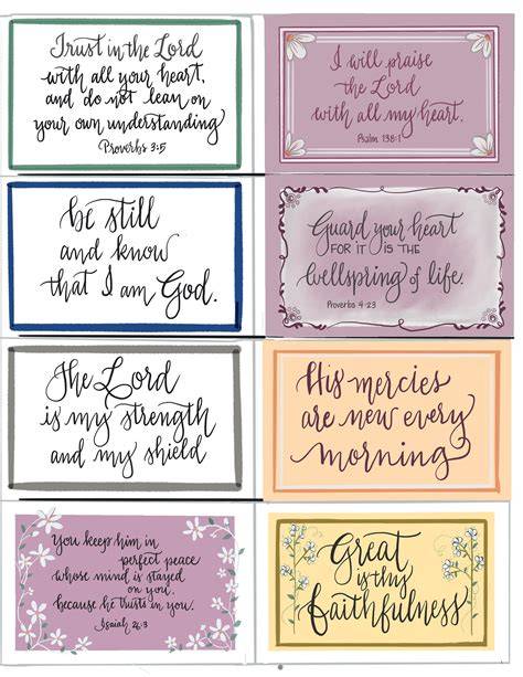 Bible Verse Cards Printable