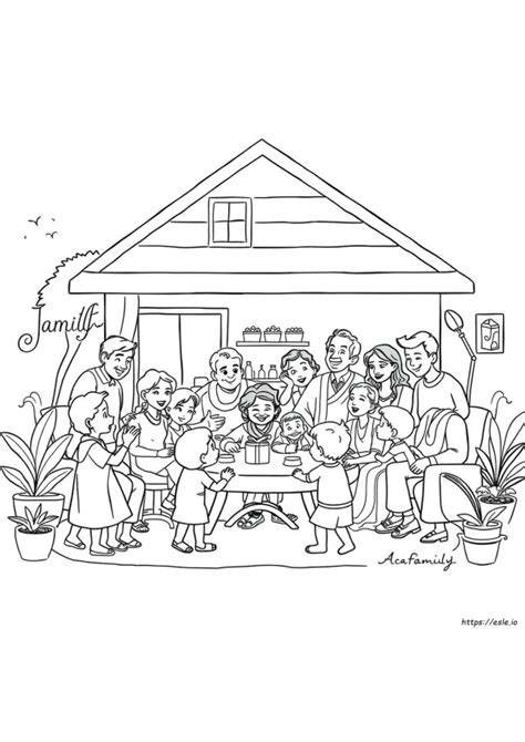 Big Family Coloring Pages