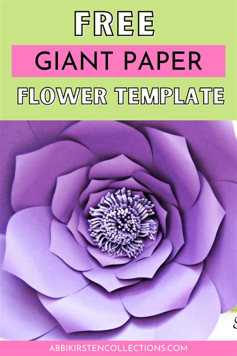 Big Flower Template Printable