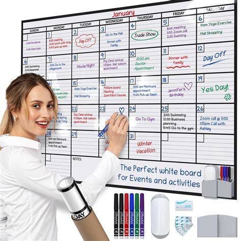 Big White Board Calendar