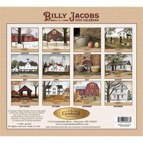 Billy Jacobs Calendar 2025