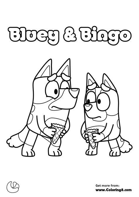 Bingo Bluey Coloring