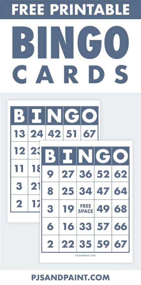 Bingo Game Sheets Printable