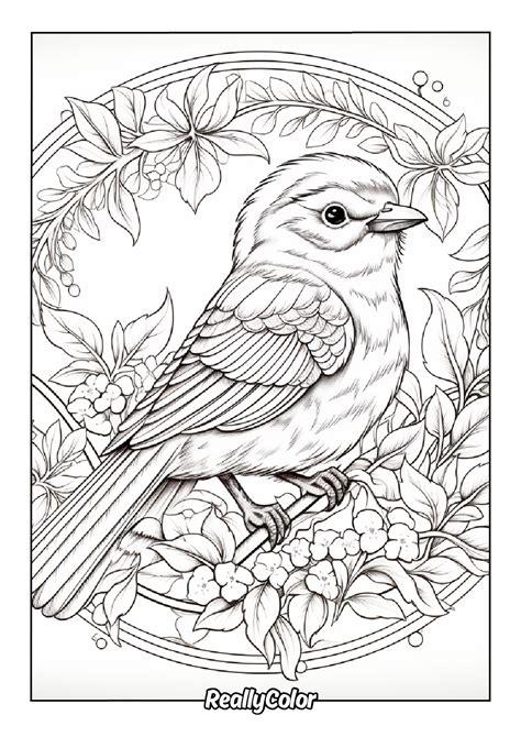 Bird Coloring Book For Adults