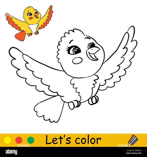 Bird Coloring Book Page