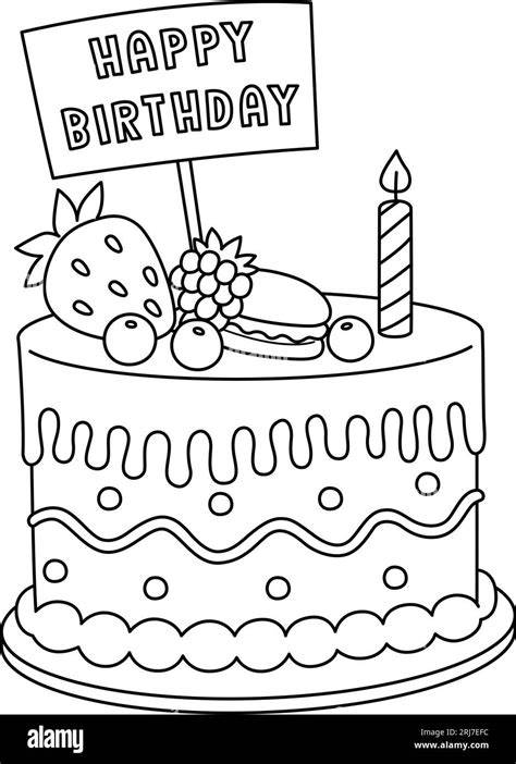 Birthday Cake Coloring Pages