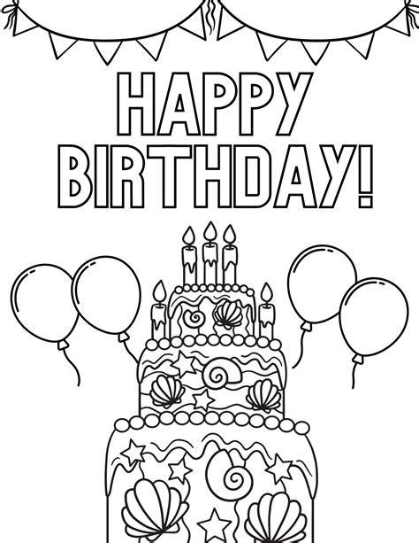 Birthday Coloring Page