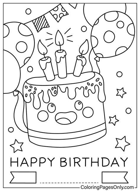 Birthday Colouring Card