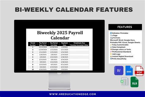 Biweekly Pay Calendar 2025