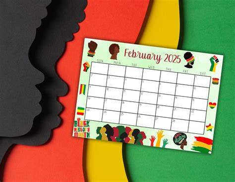 Black Month Calendar
