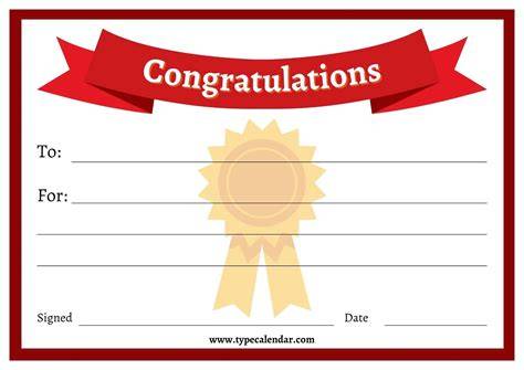 Blank Certificate Free Printable