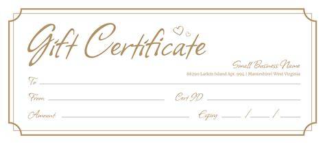 Blank Gift Certificate Free Printable