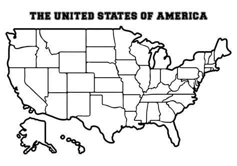 Blank Map Of America Printable