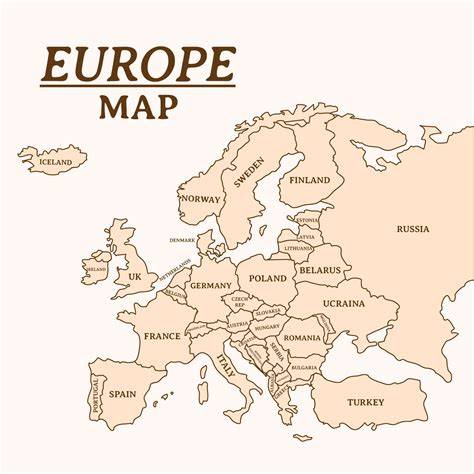 Blank Printable Europe Map