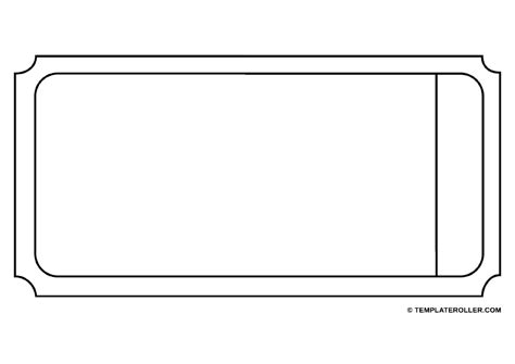 Blank Printable Raffle Ticket Template