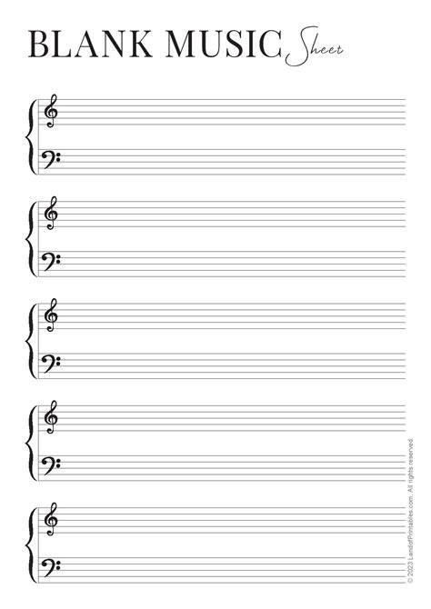 Blank Printable Sheet Music Free