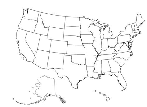 Blank Us Map Printable Free