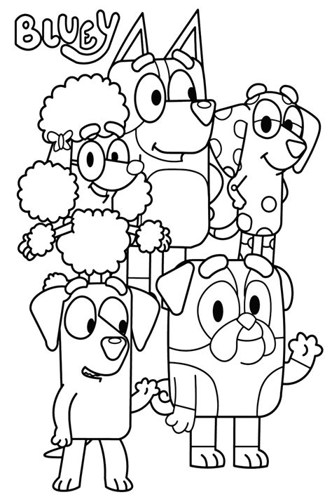 Bluey Coloring Sheets Free