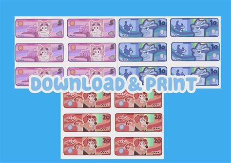 Bluey Dollar Bucks Printable