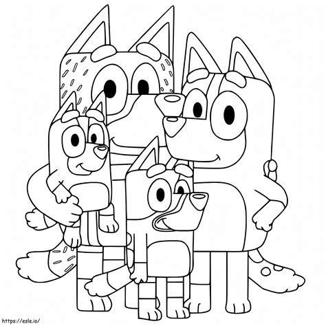 Bluey Family Coloring Pages