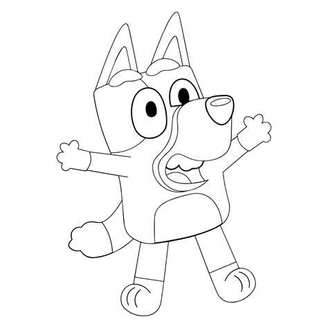 Bluey Outline