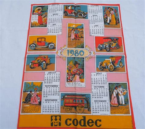 calendar from 1980