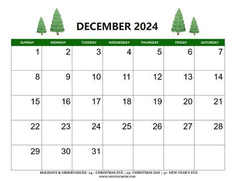 december 2024 calendar printable