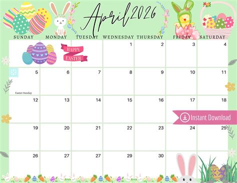 easter 2026 calendar date