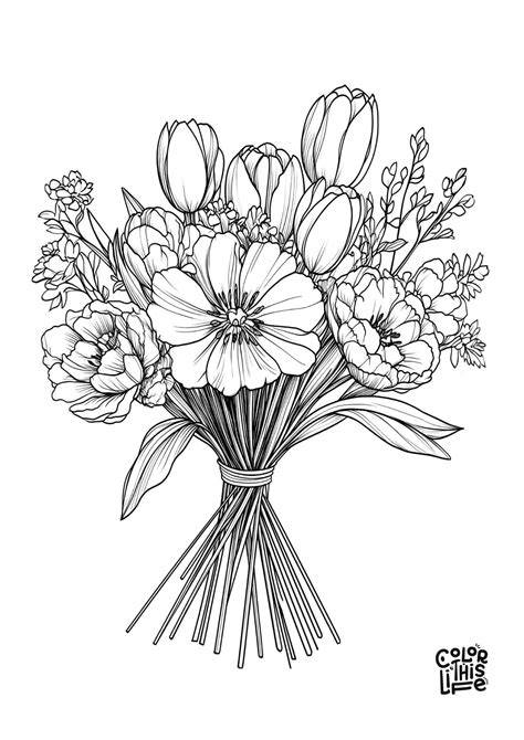 Bouquet Coloring Page
