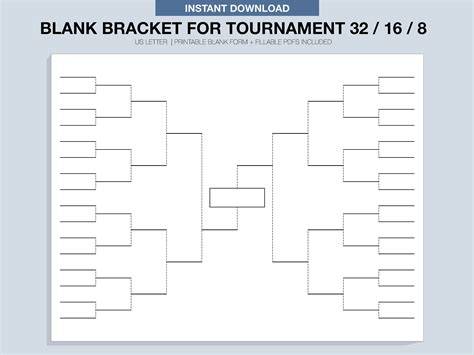 Bracket Printable Blank