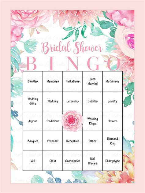 Bridal Shower Bingo Printable