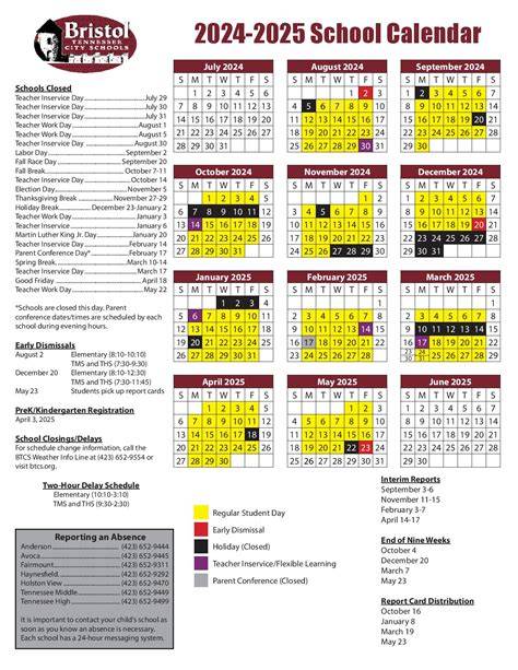 Bristol Public Schools Calendar