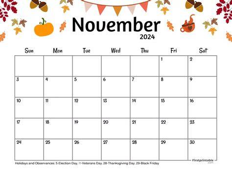 november 2024 calendar printable