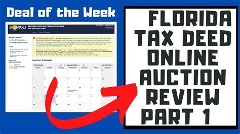 Broward Tax Deed Auction Calendar